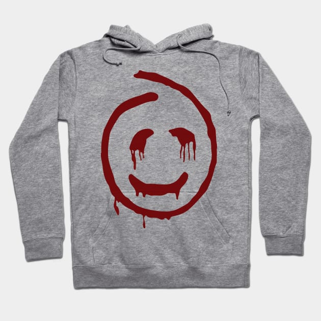 Sinister Smiley, Red John Fictional Serial Killer On The Mentalist TV Crime Drama Hoodie by VintageArtwork